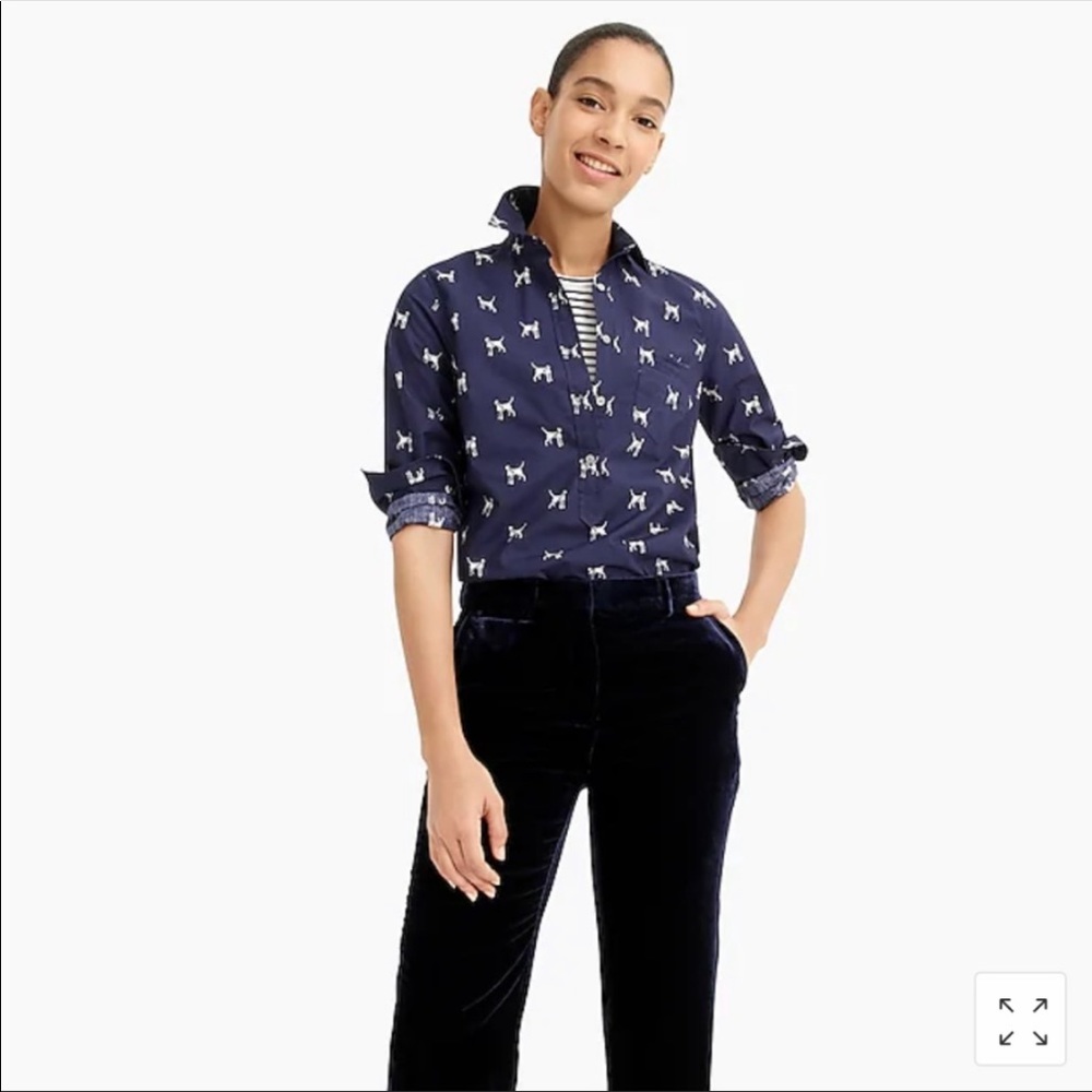 J.Crew Classic popover in dalmatians print-K3871